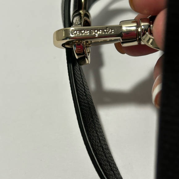 Kate Spade Black Leather Belt with Gold Hardware - Picture 2 of 5